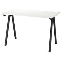 TROTTEN - Desk, white/anthracite, 120x70 cm - best price from Maltashopper.com 49429571