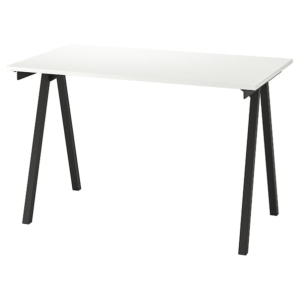 Ikea TROTTEN - Desk, white/anthracite, 120x70 cm
