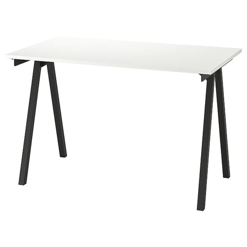 TROTTEN - Desk, white/anthracite, 120x70 cm