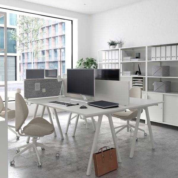 TROTTEN - Desk, white, 160x80 cm - best price from Maltashopper.com 99429559