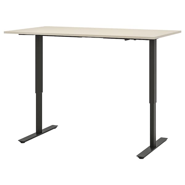 Ikea TROTTEN - Desk sit/stand, beige/anthracite, 160x80 cm