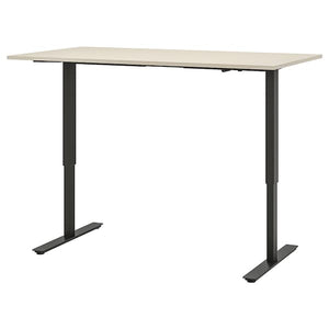 Ikea TROTTEN - Desk sit/stand, beige/anthracite, 160x80 cm