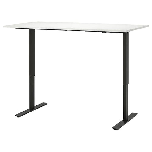 TROTTEN - Desk sit/stand, white/anthracite, 160x80 cm