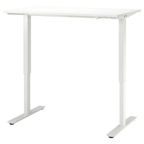 TROTTEN - Desk sit/stand, white, 120x70 cm