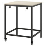 TROTTEN table, beige/anthracite, 80x80 cm