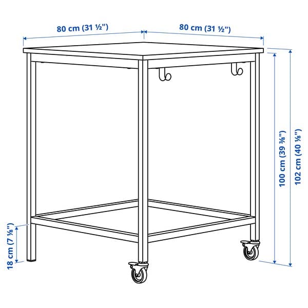 TROTTEN - Table, beige/white, 80x80 cm - best price from Maltashopper.com 89436975