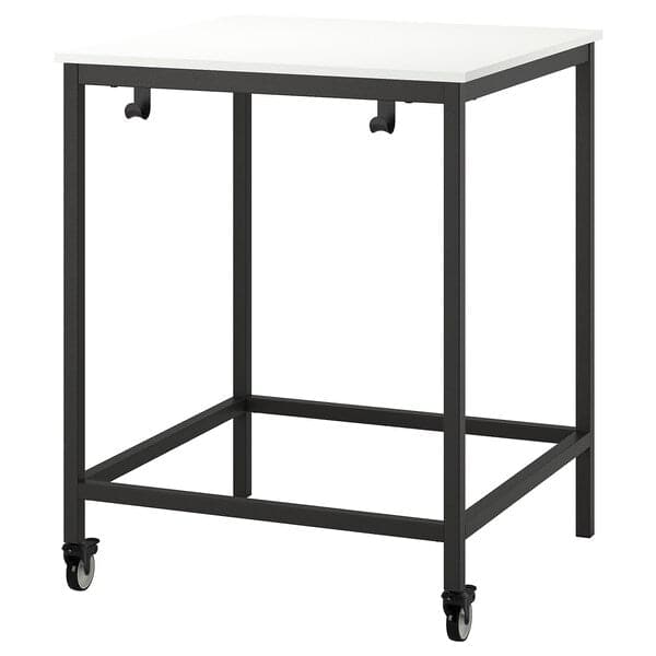 Ikea TROTTEN - Table, white/anthracite, 80x80 cm