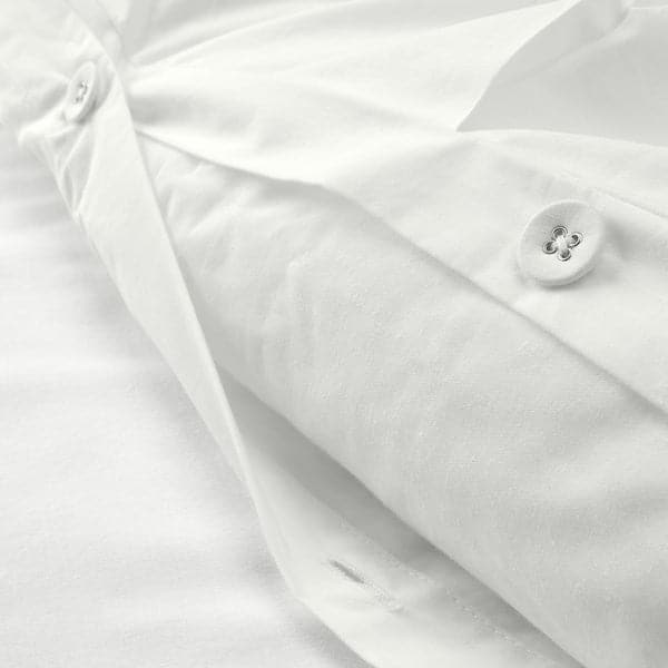 TRUBBTÅG - Duvet cover and 2 pillowcases, white, 240x220/50x80 cm - best price from Maltashopper.com 20482106