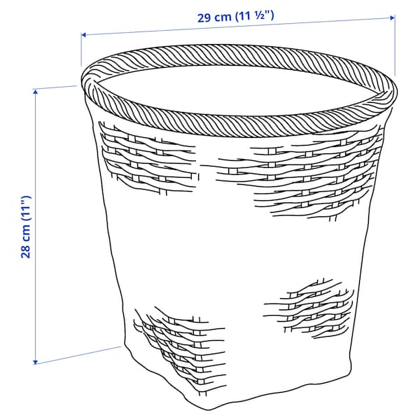 Ikea TRUMMIS - Wastepaper basket, handmade rattan