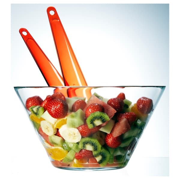 TRYGG - Serving bowl, clear glass, 28 cm - best price from Maltashopper.com 20132453