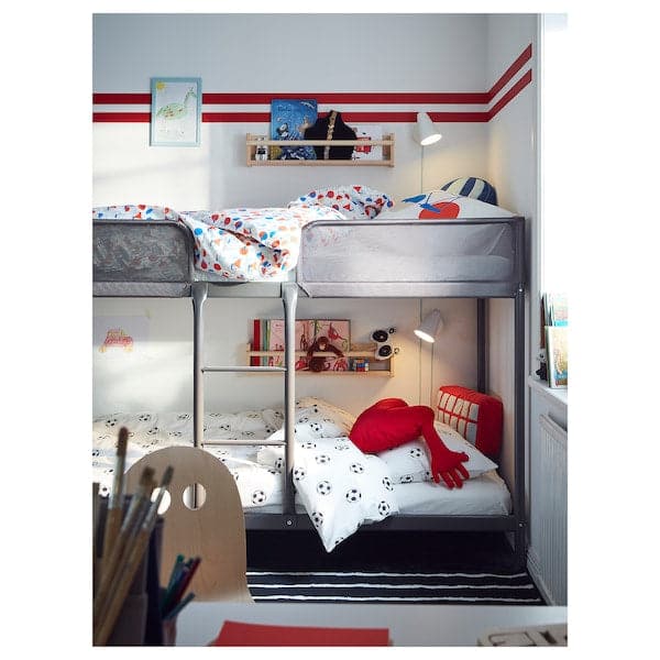 TUFFING - Bunk bed frame, dark grey, 90x200 cm - best price from Maltashopper.com 00239233