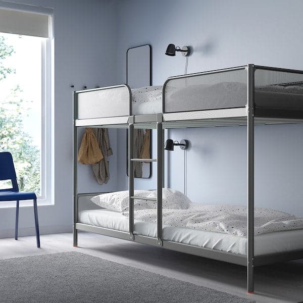 TUFFING - Bunk bed frame, dark grey, 90x200 cm - best price from Maltashopper.com 00239233