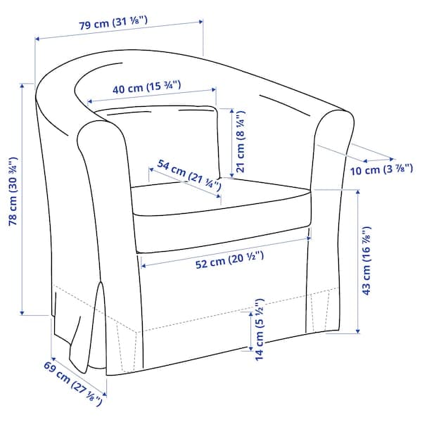 Ikea TULLSTA Armchair - Beige Lofallet ,