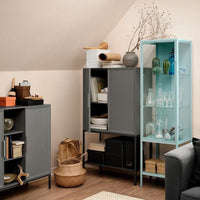 TULLSTORP - Cabinet, grey, 99x35x89 cm - best price from Maltashopper.com 40498432