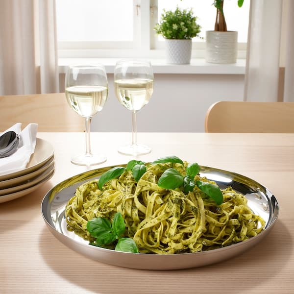 Ikea TUVHÄTTA - Serving plate, stainless steel, 32 cm