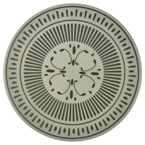 TUVIRIS - Place mat, grey-green/patterned plastic, 37 cm