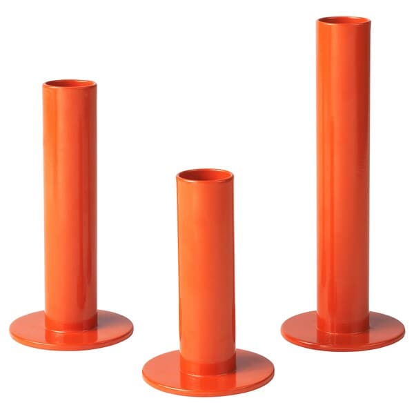 TUVKORNELL - Candle holder, set of 3, orange - best price from Maltashopper.com 80554384