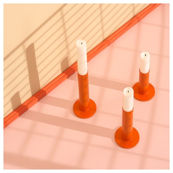 Ikea TUVKORNELL - Candle holder, set of 3, orange