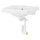 TVÄLLEN - TVÄLLEN Wash-basin with water trap, white, 44x43 cm
