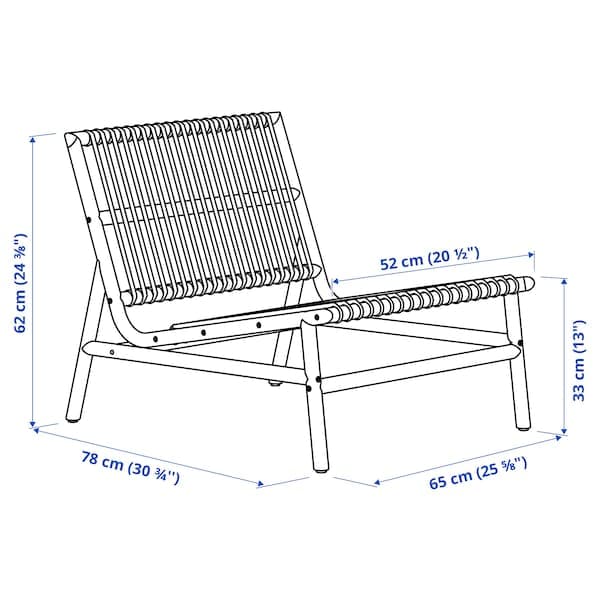 TVARÖ - Seat sec for modular sofa, outdoor, brown - best price from Maltashopper.com 10515485