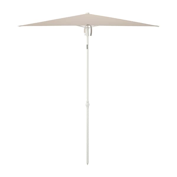 TVETÖ - Parasol, tilting/grey-beige white, 180x145 cm