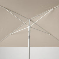 TVETÖ - Parasol, tilting/grey-beige white, 180x145 cm - best price from Maltashopper.com 80468857