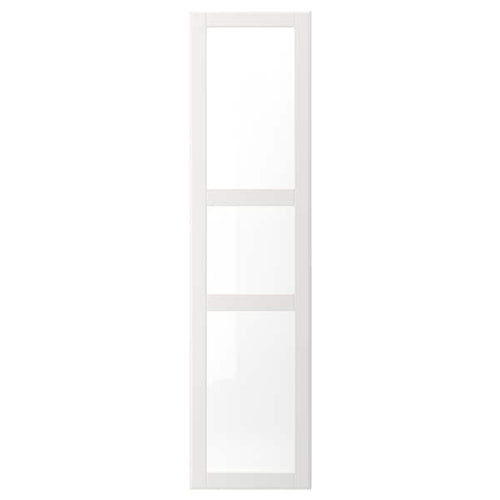 TYSSEDAL - Door, white/glass, 50x195 cm