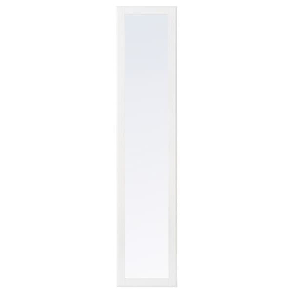 TYSSEDAL - Door with hinges, white/mirror glass, 50x229 cm - best price from Maltashopper.com 89302990