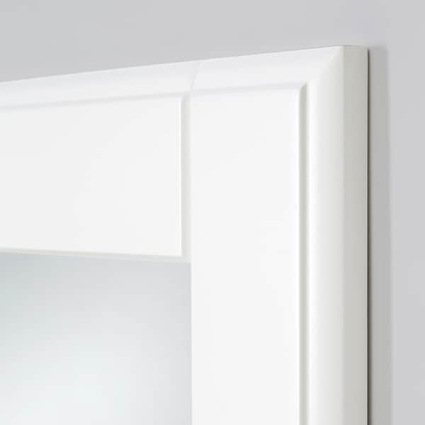 TYSSEDAL - Door with hinges, white/mirror glass, 50x229 cm - best price from Maltashopper.com 89302990