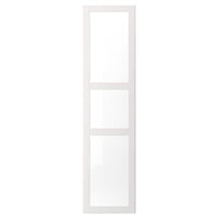TYSSEDAL - Door with hinges, white/glass, 50x195 cm - best price from Maltashopper.com 69171947