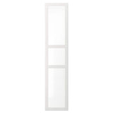 TYSSEDAL door with hinges, white/glass, 50x229 cm