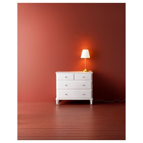 TYSSEDAL - Chest of 4 drawers, white, 87x76 cm - best price from Maltashopper.com 80391325