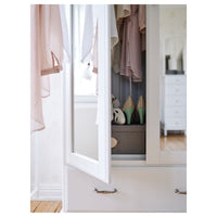 TYSSEDAL - Wardrobe, white/mirror glass, 88x58x208 cm - best price from Maltashopper.com 00298128