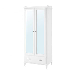 Ikea TYSSEDAL - Wardrobe, white/mirror glass, 88x58x208 cm