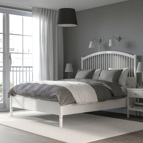 TYSSEDAL Bed frame - white/Lönset 160x200 cm , 160x200 cm - best price from Maltashopper.com 19058133