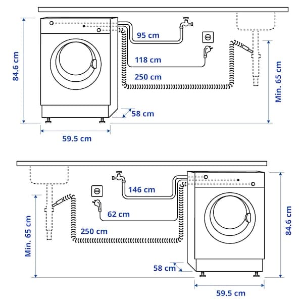 UDDARP - Washer-dryer, 500, 8/5 kg - best price from Maltashopper.com 80525462