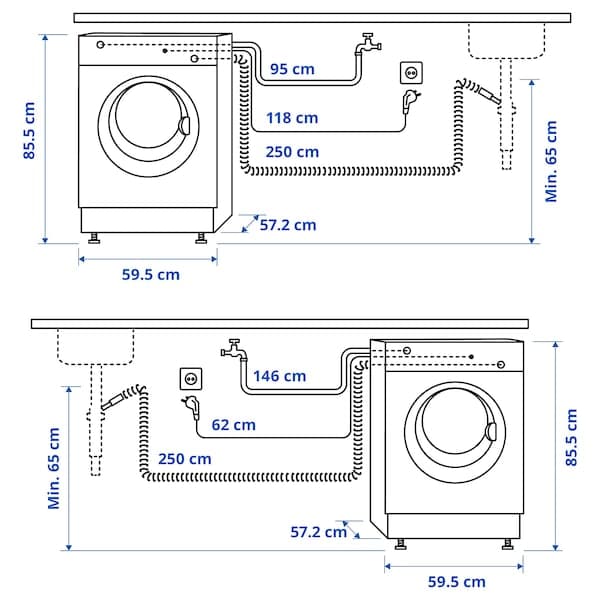 UDDARP - Washing Machine, 300, 7 kg - best price from Maltashopper.com 60523765
