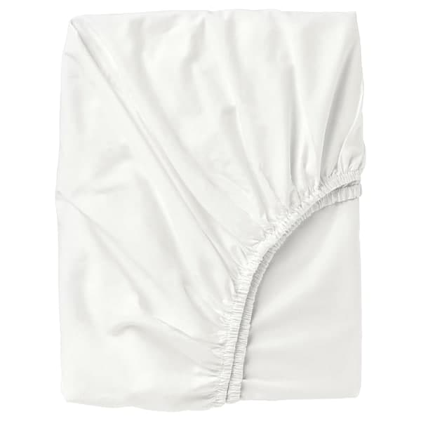 ULLVIDE Sheet with corners - white 140x200 cm , 140x200 cm