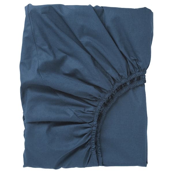 ULLVIDE Sheet with corners - dark blue 160x200 cm , 160x200 cm - best price from Maltashopper.com 50342770