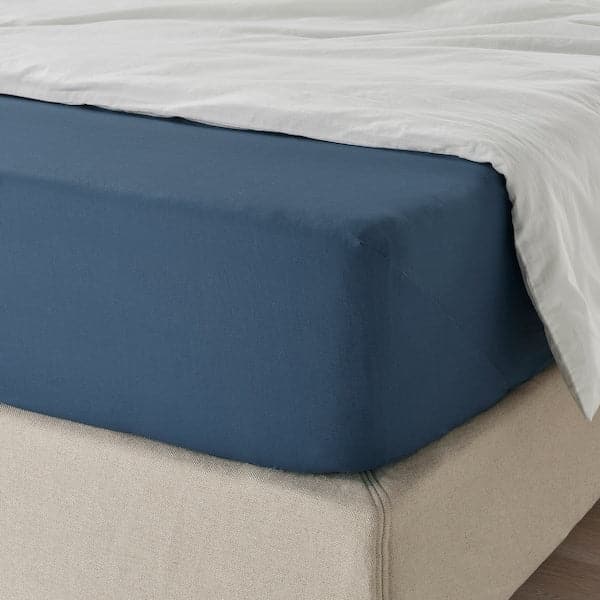 ULLVIDE Sheet with corners - dark blue 180x200 cm , 180x200 cm - best price from Maltashopper.com 70342726
