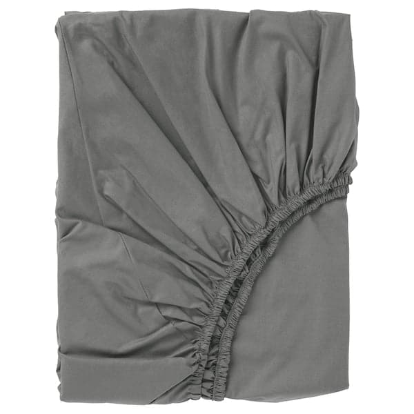 ULLVIDE Sheet with corners - gray 180x200 cm , 180x200 cm - best price from Maltashopper.com 70335542