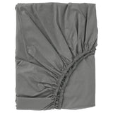 ULLVIDE fitted sheet, grey, 160x200 cm