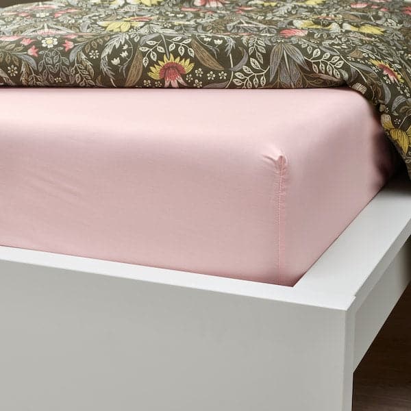 ULLVIDE - Lenzuolo con angoli, rosa pallido, , 160x200 cm