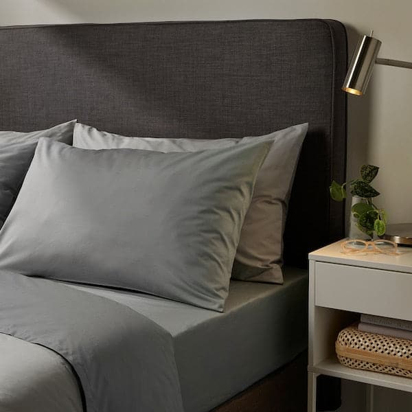ULLVIDE Pillowcase, gray, King - IKEA