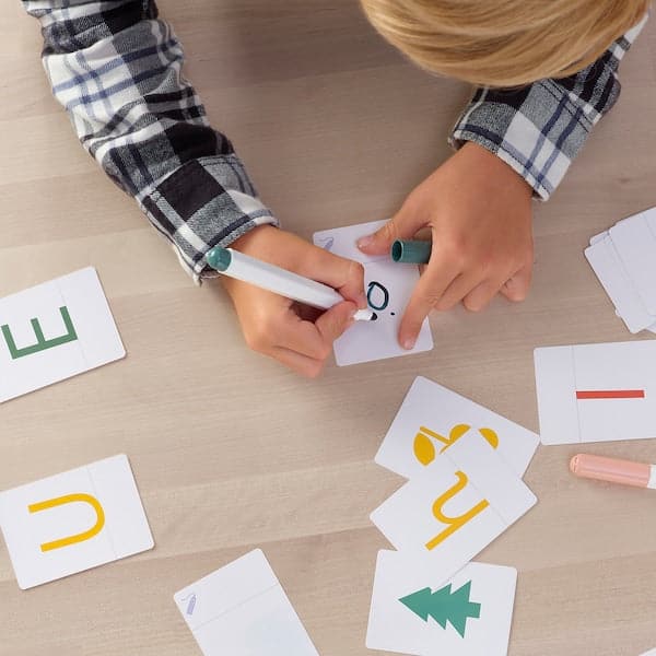 Ikea UNDERHÅLLA - Cards w letters, numbers, signs