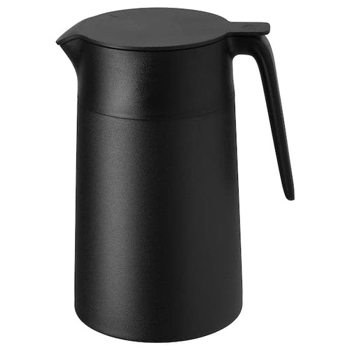 UNDERLÄTTA - Vacuum flask, black, 1.2 l