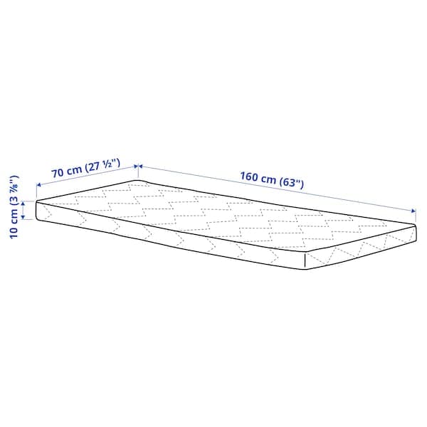 UNDERLIG Junior bed foam mattress - white 70x160 cm , 70x160 cm - best price from Maltashopper.com 30339392