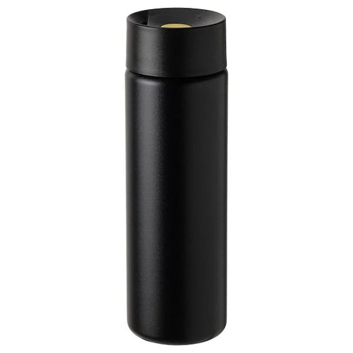 UNDERSÖKA - Insulated travel mug, black, 0.4 l