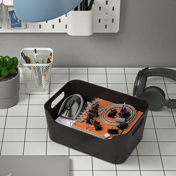 Ikea UPPDATERA - Box, anthracite, 24x17 cm