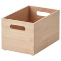 UPPDATERA storage box, light bamboo, 16x24x15 cm